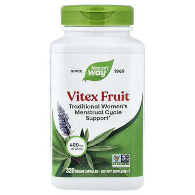 Vitex плоды, 400 mg, 320 веганских капсул