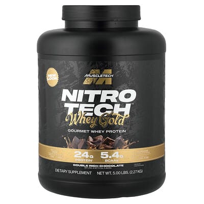 Nitro-Tech™ Whey Gold, протеин Gourmet Whey Protein, Double Rich Chocolate, 5 lbs (2.27 kg)