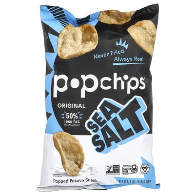 Чипсы Popchips Original, морская соль, 5 oz (142 g)