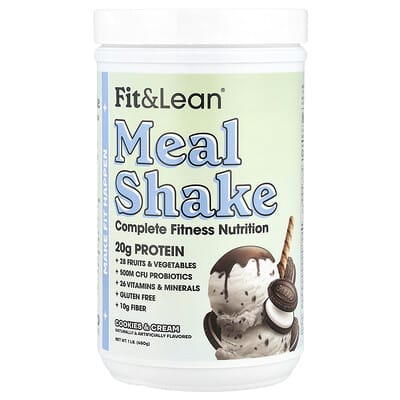 Питьевой коктейль Fit & Lean Complete Fitness Nutrition, Cookies & Cream, 1 lb (450 g)