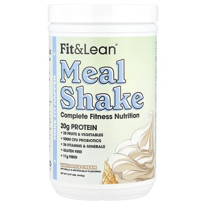 Meal Shake питательная смесь для фитнеса, ванильное мороженое, 0.97 lb (440 g)