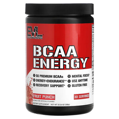 BCAA Energy®, Fruit Punch, 10.16 oz (288 g)