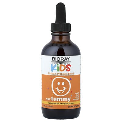 Детский NDF® Tummy, пробиотический комплекс из 11 штаммов, малина, 4 fl oz (118 ml)