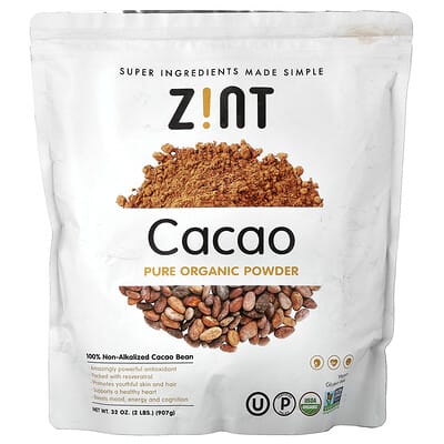 Какао органический сырой порошок, 32 oz (907 g)