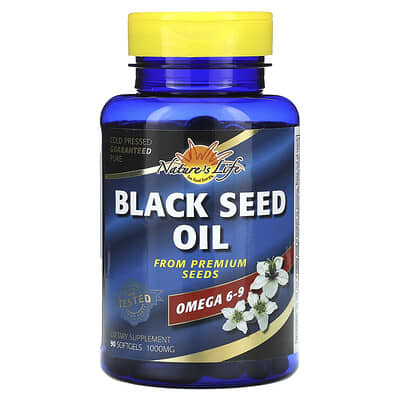 Масло черного тмина Nature's Life, 90 мягких капсул (1,00 mg на капсулу)