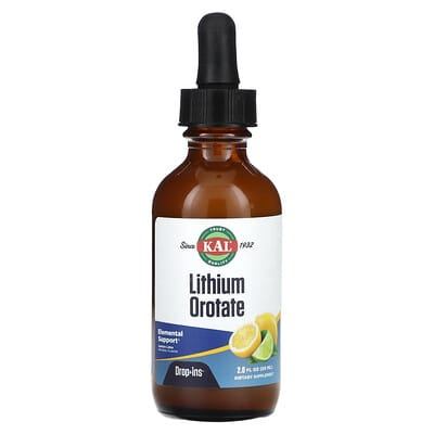 Капли лития оротата, лимонно-лайм, 2 fl oz (59 ml)