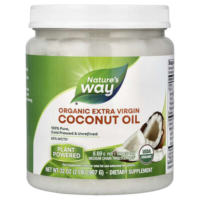 Органическое Extra Virgin кокосовое масло, 32 oz (907 g)