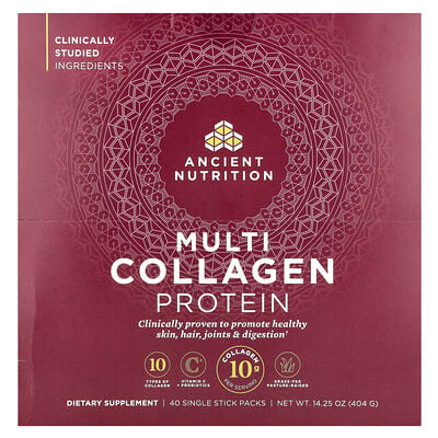 Коллагеновый протеин Ancient Nutrition Multi Collagen Protein, 40 порций по 0.36 oz (10.1 g)