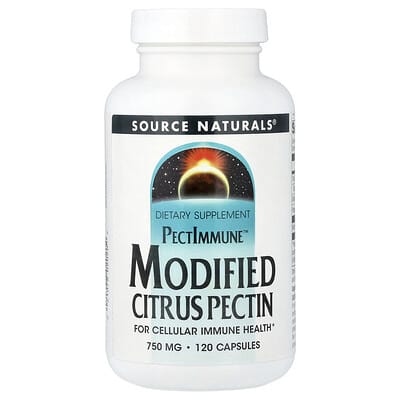 Source Naturals PectImmune™, модифицированный цитрусовый пектин, 120 капсул