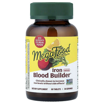 MegaFood Blood Builder™ Minis, железо, 60 таблеток