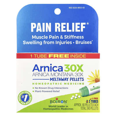 Arnica Montana, 30X, 3 Tubes, Approx. 80 Pellets Each