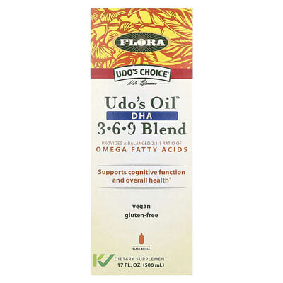 Масло Udo's Choice, смесь DHA 3-6-9, 17 fl oz (500 ml)