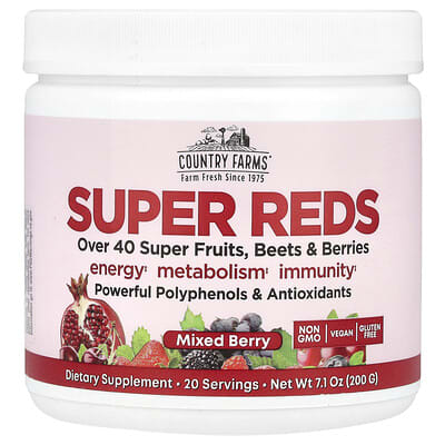 Super Reds, смесь ягод, 7.1 oz (200 g)