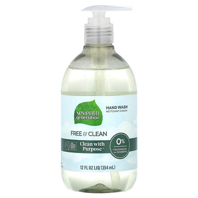 Гель для мытья рук Seventh Generation Free & Clean, без отдушек, 12 fl oz (354 ml)