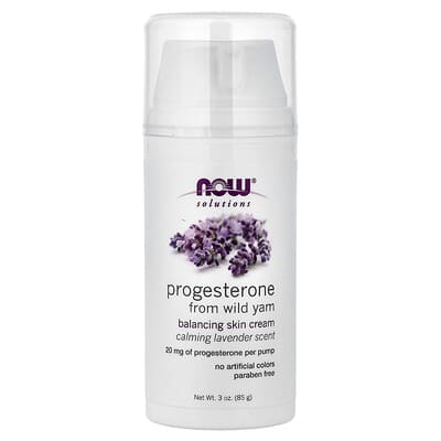 Крем для балансировки кожи Solutions, Progesterone from Wild Yam, Calming Lavender, 3 oz (85 g)