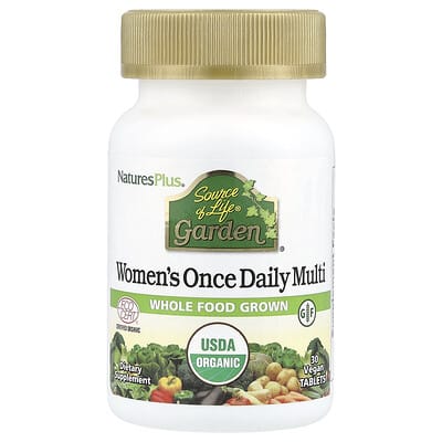 Source of Life® Garden, Organic Women's Once Daily Multi, 30 Vegan Tablets