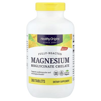 Магний Healthy Origins Magnesium Bisglycinate Chelate, 360 Tablets (100 mg per Tablet)