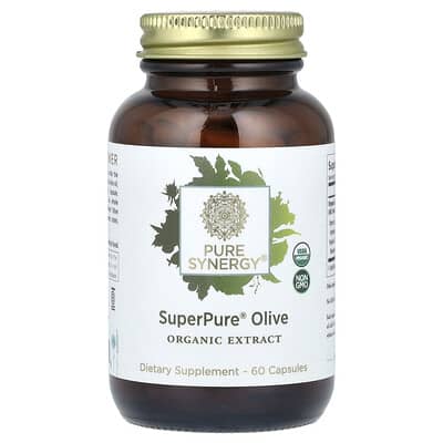 SuperPure органический экстракт оливы, 60 капсул