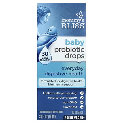 Пробиотик для детей, для ежедневного здоровья пищеварения, Newborn+, 0.34 fl oz (10 ml)