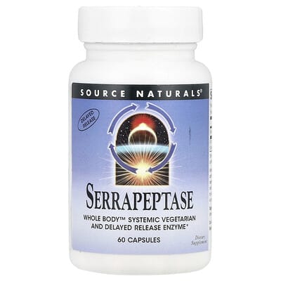Serrapeptase, 60 капсул (60,000 SPU на капсулу)
