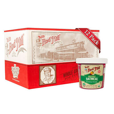 Овсяная каша органическая Bob's Red Mill, Cranberry Orange with Flax & Chia, 12 Cups, 2.47 oz (70 g) Each