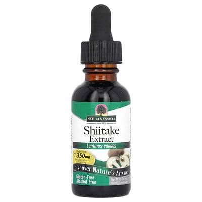 Nature's Answer экстракт шиитаке без спирта, 1,350 mg, 1 fl oz (30 ml)