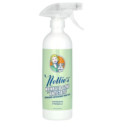 Wrinkle-B-Gone с антистатиком, Lemongrass, 16 fl oz (474 ml)