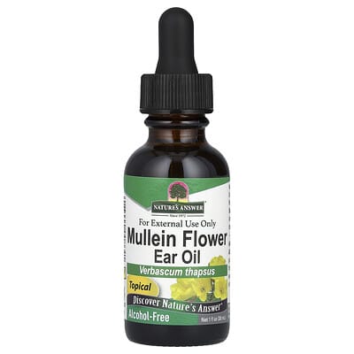 Mullein Flower Ear Oil, Alcohol-Free, 1 fl oz (30 ml)