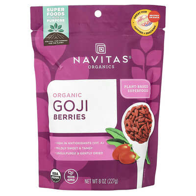 Organic Goji Berries, 8 oz (227g)