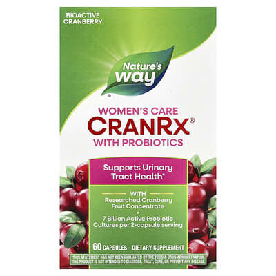 Nature's Way Pearls®, Urinary Tract Health, Probiotic + CranRx®, 60 капсул
