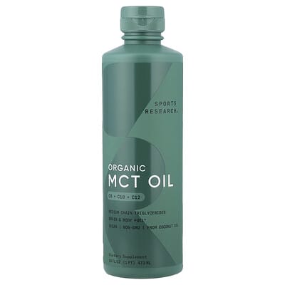 Органическое масло MCT, C8 + C10 + C12, 16 fl oz (473 ml)