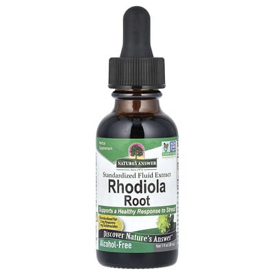 Rhodiola Root экстракт корня родиолы, без спирта, 1,000 mg, 1 fl oz (30 ml)