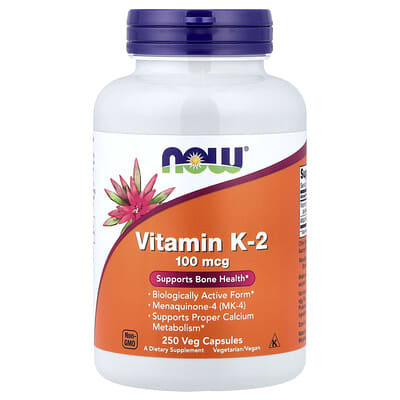 Витамин K-2, 100 mcg, 250 вегетарианских капсул