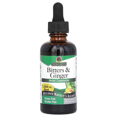 Nature's Answer биттер с имбирем, без алкоголя, 2 fl oz (60 ml)