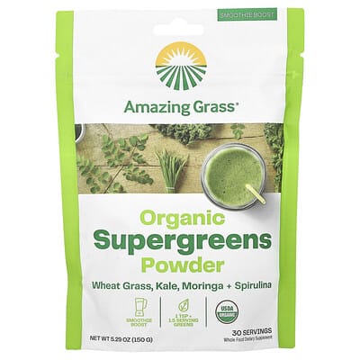 Organic Super Greens Powder, 5.29 oz (150 g)