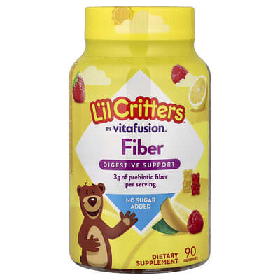 Fiber Gummies, Lemon, Raspberry, Strawberry, 90 Gummies