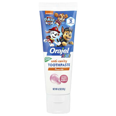 Детская зубная паста Paw Patrol™ Anticavity Fluoride, 2-10 лет, натуральный фруктовый вкус, 4.2 oz (119 g)