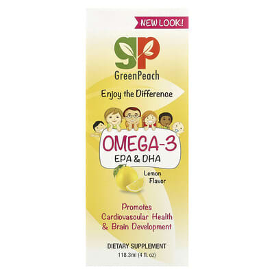Омега 3 EPA & DHA, лимон, 4 fl.oz (118.3 ml)