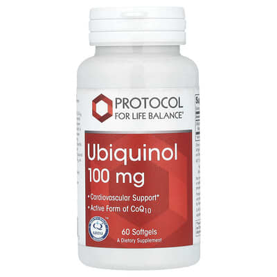 Убихинол Protocol for Life Balance, 100 mg, 60 мягких капсул