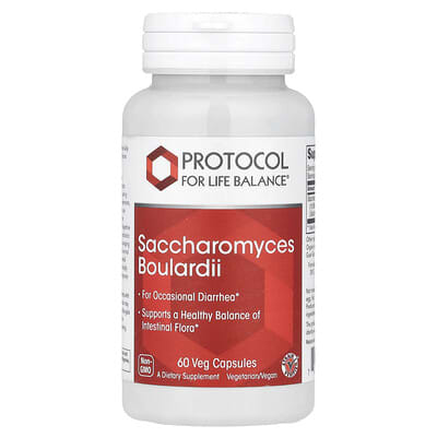 Saccharomyces Boulardii, 60 вегетарианских капсул (500 mg на капсулу)