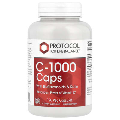 Protocol for Life Balance C-1000 с биофлавоноидами и рутином, 120 вегетарианских капсул
