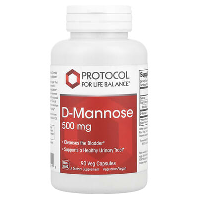 D-Mannose, 500 mg, 90 веганских капсул