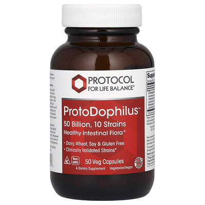 Protocol for Life Balance ProtoDophilus, 50 Billion, 50 вегетарианских капсул