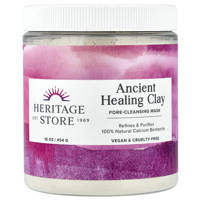 Heritage Store Ancient Healing Clay очищающая маска для пор, 16 oz (454 g)
