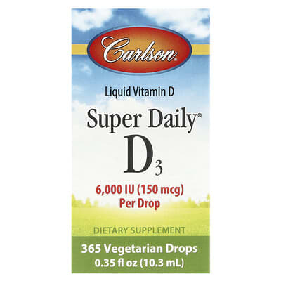 Super Daily® D3, 150 mcg (6,000 IU), 0.35 fl oz (10.3 ml)