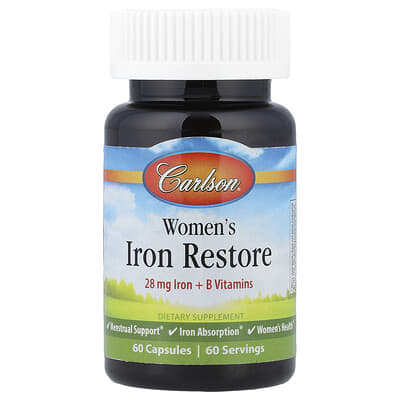 Препарат для восполнения железа Carlson Women's Iron Restore 60 Capsules