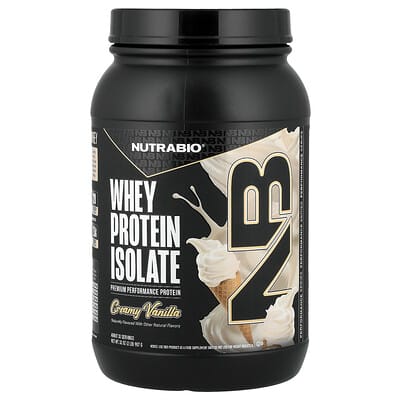 NutraBio изолят сывороточного протеина, Creamy Vanilla, 2 lb (907 g)