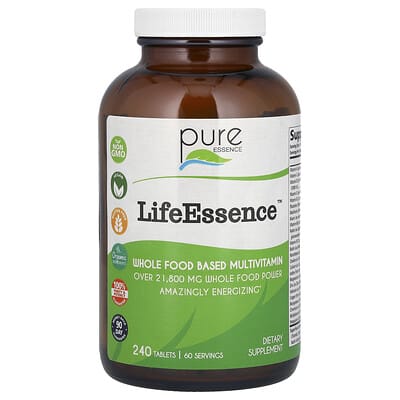 LifeEssence, мультивитамины на основе цельных продуктов, 240 таблеток