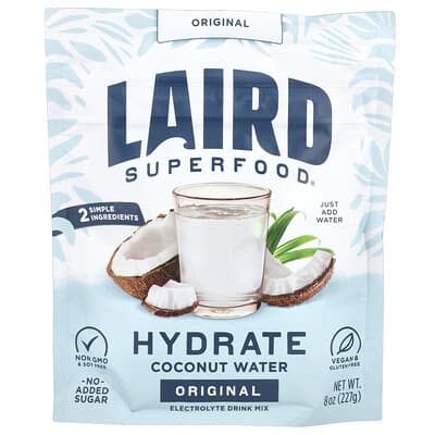 Laird Superfood Hydrate, кокосовая вода, Original, 8 oz (227 g)