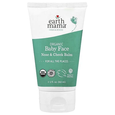 Organic Baby Face, Nose & Cheek Balm, 2 fl oz (60 ml)
